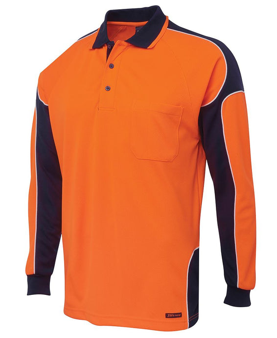 JB's Hi Vis L/S Arm Panel Polo 6AP4L