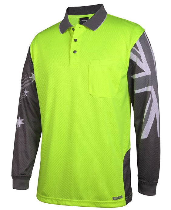 JB's Hi Vis L/S Southern Cross Polo 6HSCL