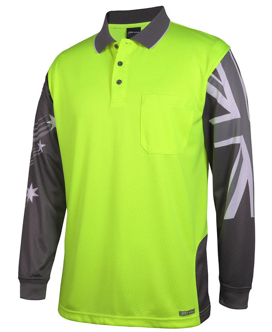 JB's Hi Vis L/S Southern Cross Polo 6HSCL