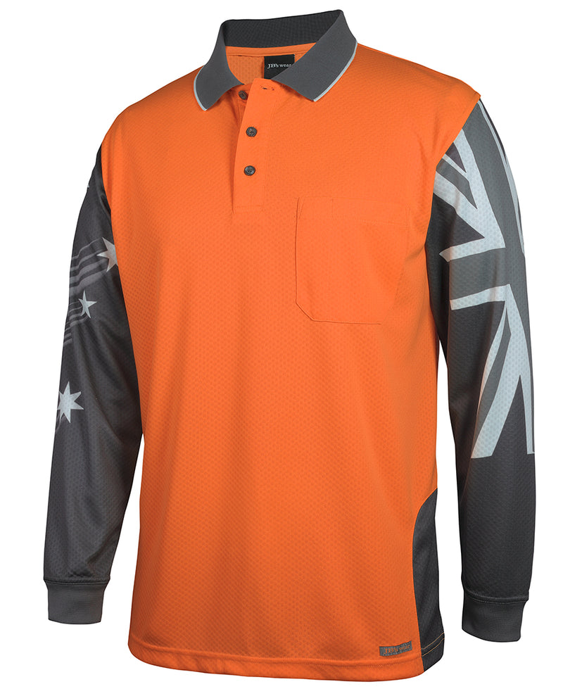 Load image into Gallery viewer, JB&#39;s Hi Vis L/S Southern Cross Polo 6HSCL
