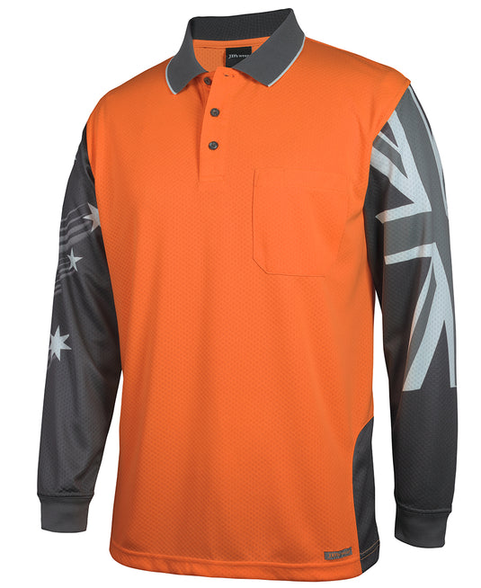JB's Hi Vis L/S Southern Cross Polo 6HSCL