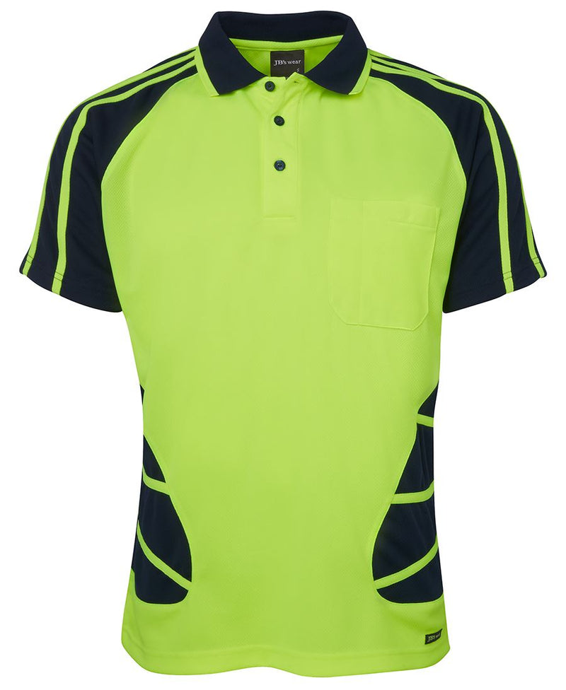 Load image into Gallery viewer, JB&#39;s Hi Vis S/S Spider Polo 6HSP
