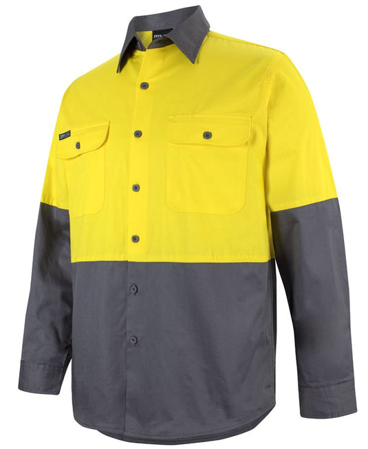 JB's Hi Vis L/S 150G Work Shirt 6HWSL