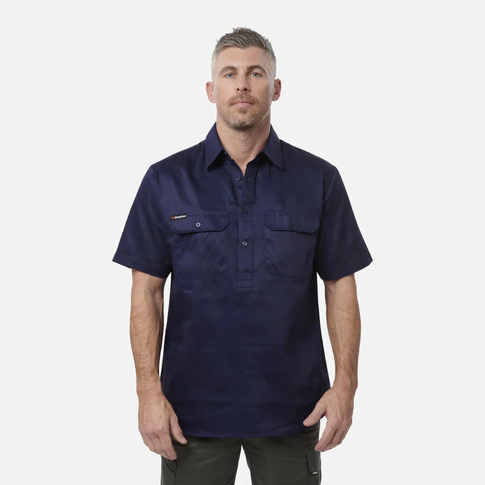 KingGee Originals Short Sleeve Closed Front Cotton Drill Work Shirt