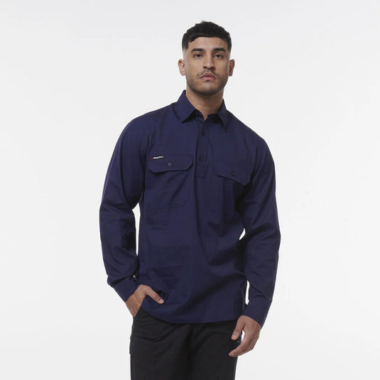 KingGee Workcool Vented Closed Front Shirt Long Sleeve