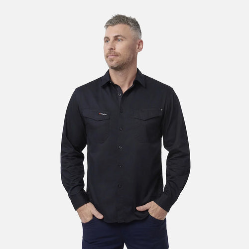 KingGee Tradies Slim Fit Lightweight Cotton Drill Long Sleeve Work Shirt