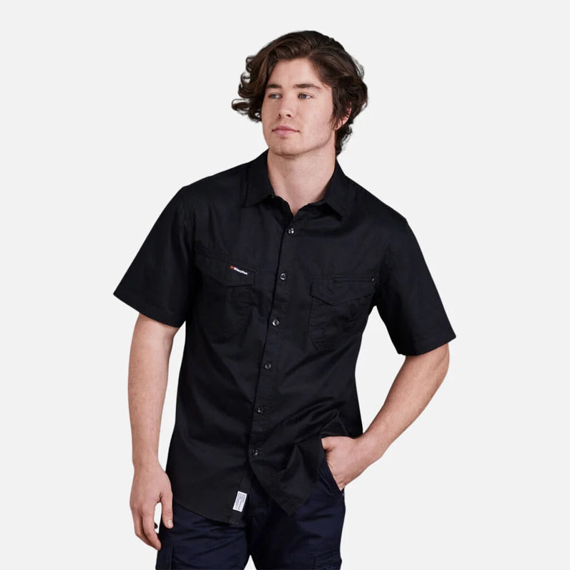 Load image into Gallery viewer, KingGee Tradies Slimfit Lightweight Cotton Drill Short Sleeve Work Shirt
