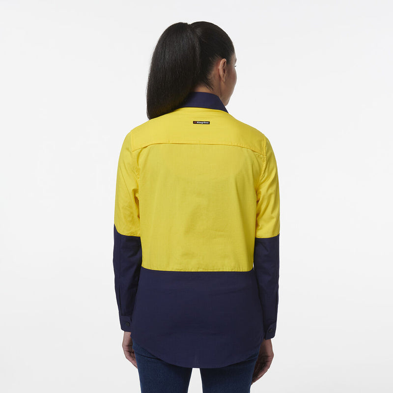 Load image into Gallery viewer, Womens Workcool Vented Closed Front Spliced Shirt K44211
