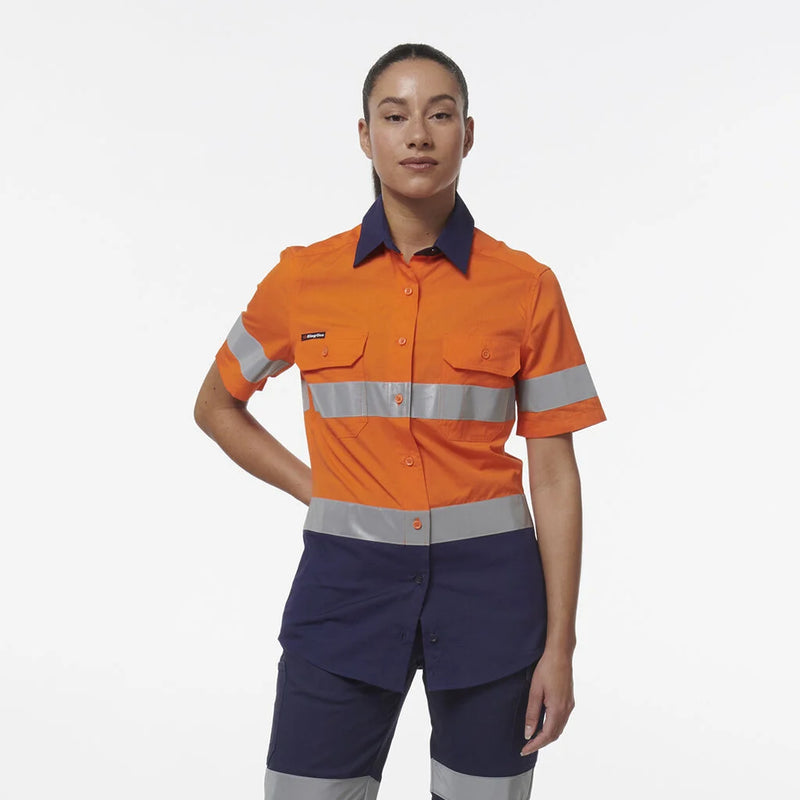 Load image into Gallery viewer, Womens Workcool Vented Reflective Short Sleeve Shirt K44229
