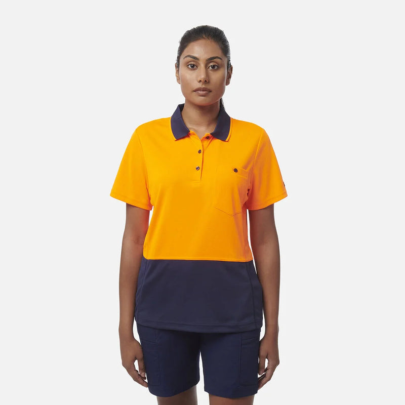 Load image into Gallery viewer, KingGee Women&#39;s Workcool Hyperfreeze Hi-Vis Short Sleeve Polo Shirt
