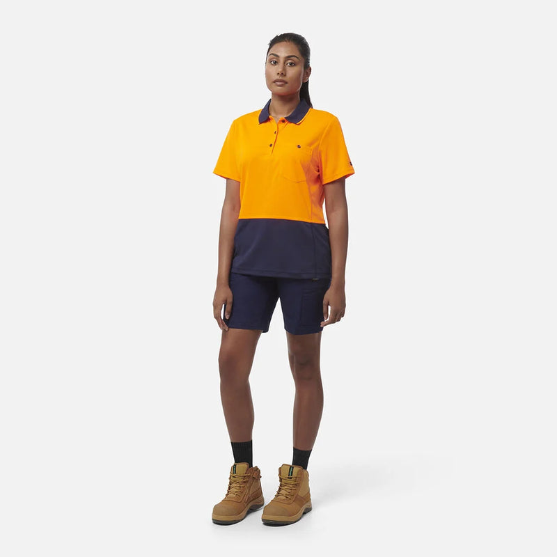 Load image into Gallery viewer, KingGee Women&#39;s Workcool Hyperfreeze Hi-Vis Short Sleeve Polo Shirt

