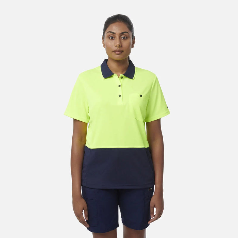 Load image into Gallery viewer, KingGee Women&#39;s Workcool Hyperfreeze Hi-Vis Short Sleeve Polo Shirt
