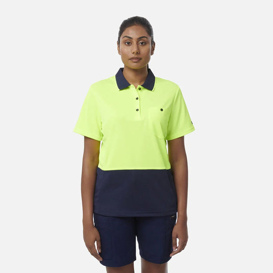 KingGee Women's Workcool Hyperfreeze Hi-Vis Short Sleeve Polo Shirt
