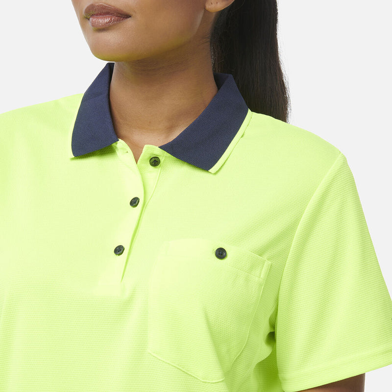Load image into Gallery viewer, KingGee Women&#39;s Workcool Hyperfreeze Hi-Vis Short Sleeve Polo Shirt
