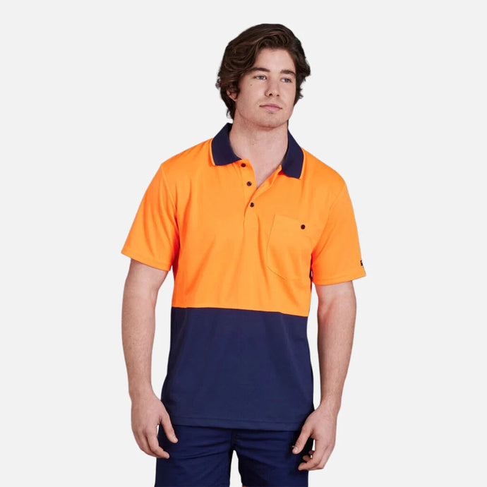KingGee Workcool Hyperfreeze Hi-Vis Two Tone Short Sleeve Polo Shirt