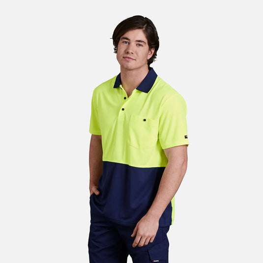 KingGee Workcool Hyperfreeze Hi-Vis Two Tone Short Sleeve Polo Shirt