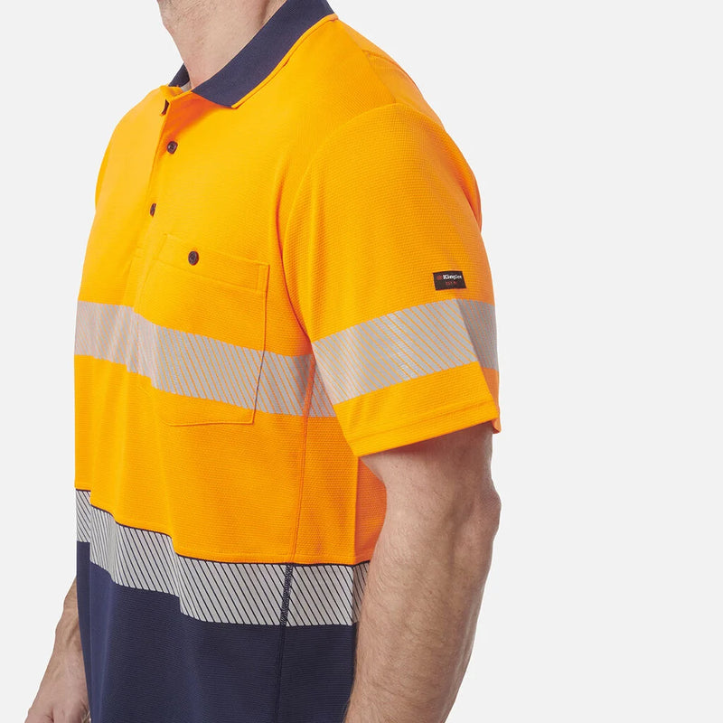 Load image into Gallery viewer, KingGee Workcool Hyperfreeze Hi-Vis Reflective Short Sleeve Polo
