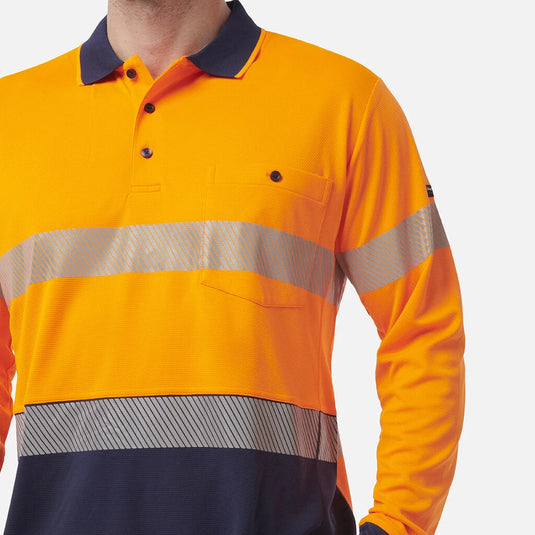 KingGee Workcool Hyperfreeze Hi-Vis Reflective Long Sleeve Polo